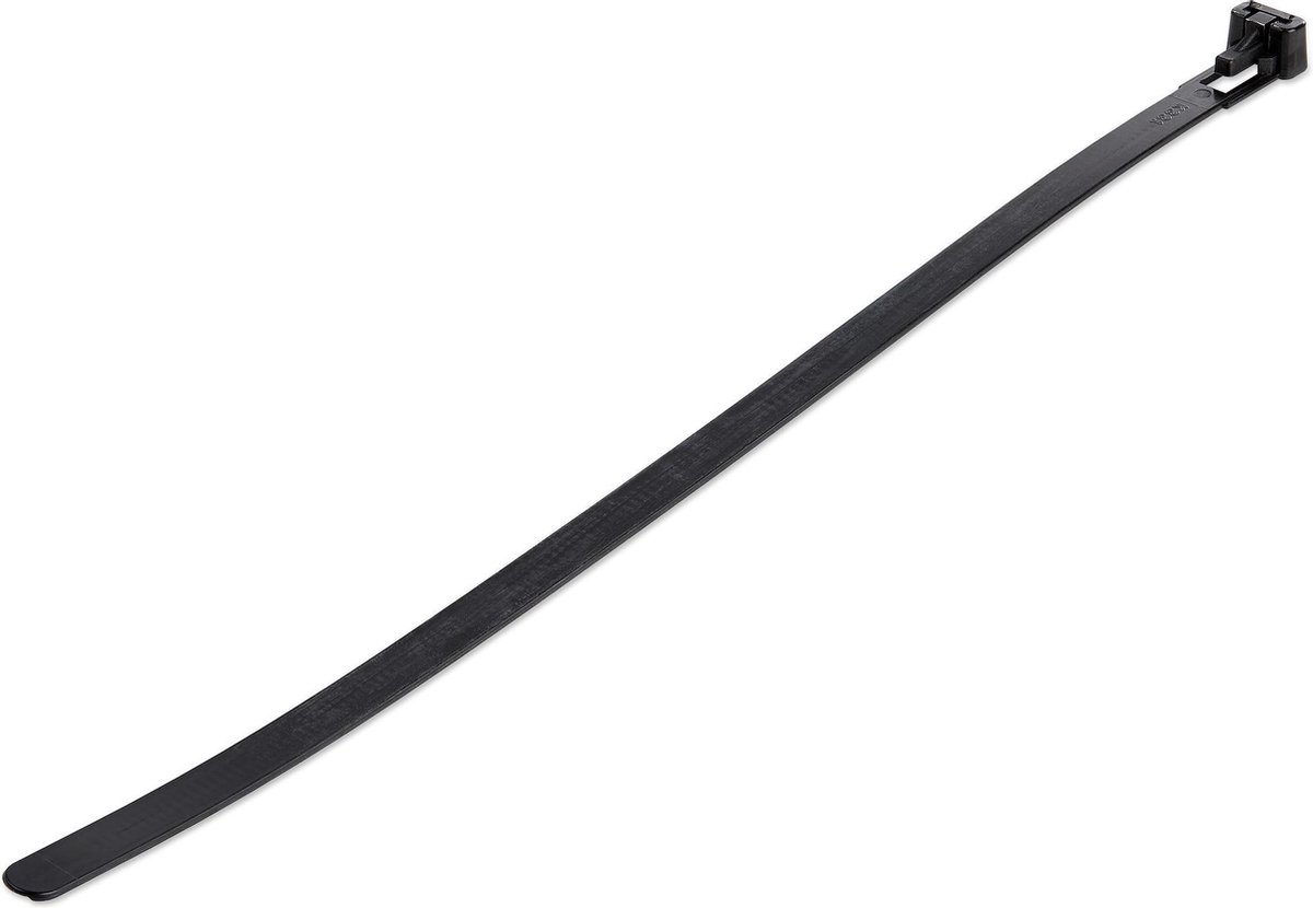 StarTech.com 25 cm Zwarte Herbruikbare Kabelbinders 7 mm Breed, 65 mm Bundeldiameter, 22 kg Treksterkte Hersluitbare Nylon Snelbinders voor Binnen/Buiten, 94V-2/UL Listed, 100 stuks