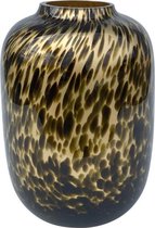 Gold Artic Cheetah vaas - gold - panter vaas - tijger vaas - mondgeblazen - H45 - Xlarge