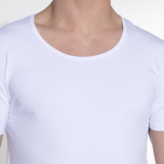 ongezond Patch wildernis Garage 205 - Bodyfit T-shirt diepe ronde hals korte mouw wit L 95% katoen  5% elastan | bol.com