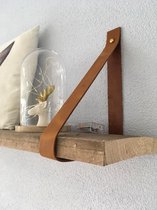 Set Leren Plankdragers Cognac