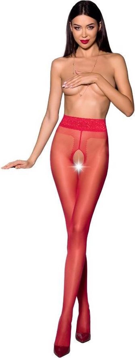 PASSION WOMAN MEDIAS/LIGUEROS | Passion Woman Tiopen 001 Red Stockings Size 3/4