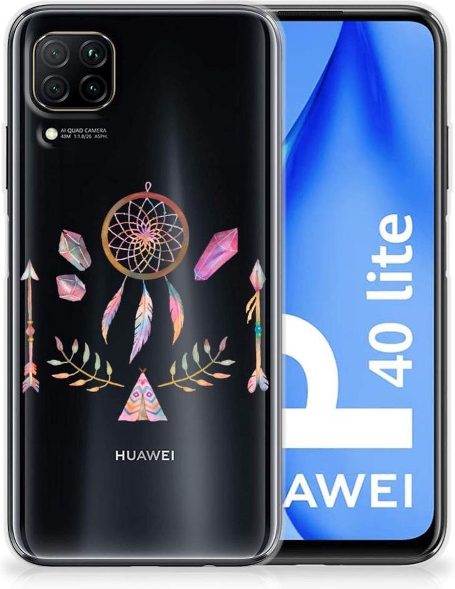 Huawei P40 Lite Telefoonhoesje met Naam Boho Dreamcatcher
