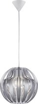 LED Hanglamp - Hangverlichting - Trion Pumon XL - E27 Fitting - Rond - Mat Zilver - Kunststof - BSE