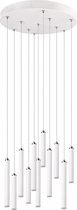 LED Hanglamp - Trion Tular - 22W - Warm Wit 3000K - Rond - Mat Wit - Aluminium - BES LED