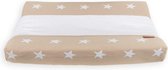 Baby's Only Gebreide baby aankleedkussenhoes - Waskussenhoes - Overtrek verzorgingskussen Star - Beige/Wit - 45x70 cm