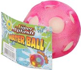 Super Splash Waterbal Met Licht Junior 6,5 Cm Spons Roze
