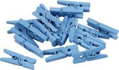 Mini wasknijpers, l: 25 mm, b: 3 mm, blauw, 36stuks