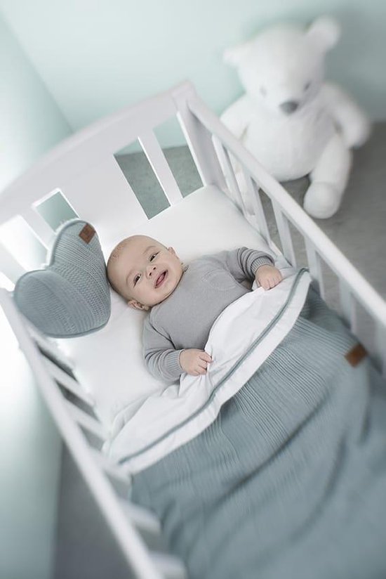 Baby's Only Gebreide ledikantdeken chenille - Baby deken Robust Rib - Oud roze van Baby's Only — afbeelding 3