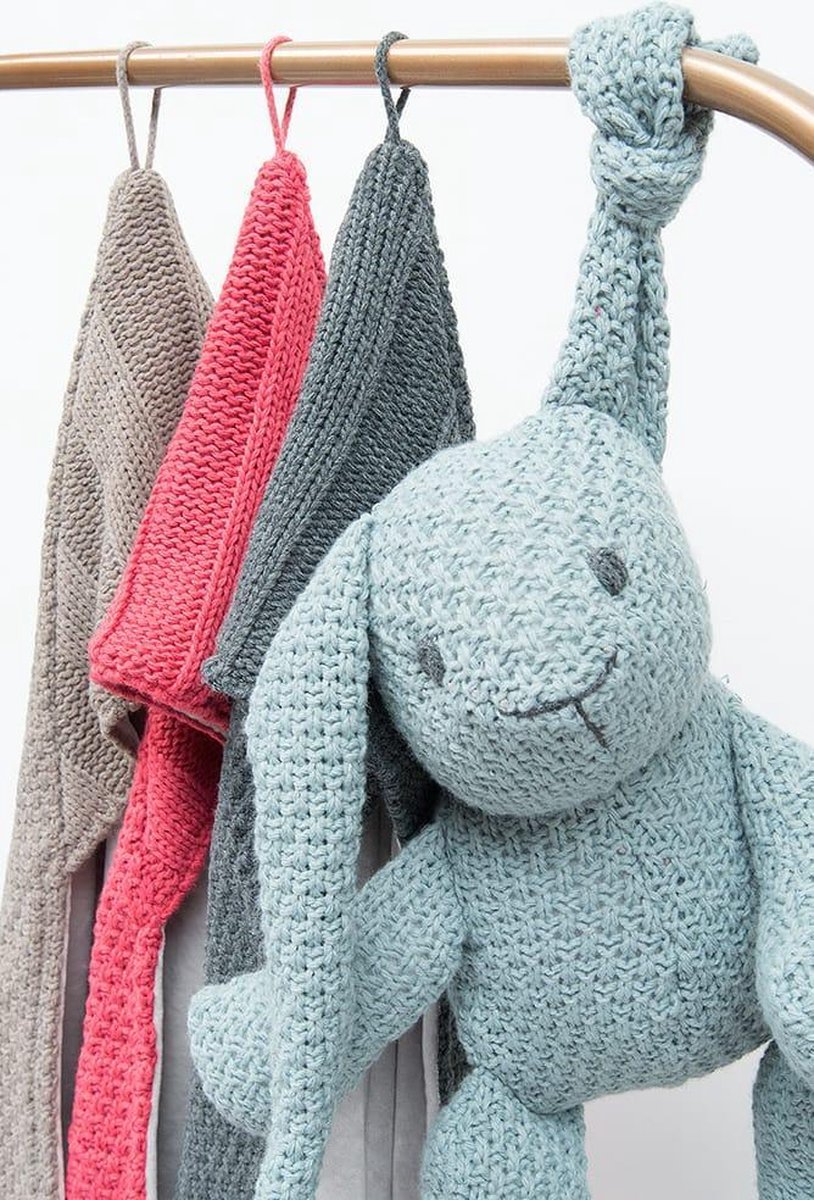 Baby's Only - Gebreide wikkeldeken - Omslagdoek baby Sky - Teddy voering - Urban Green - 75x75 cm - Geschikt voor drie- en vijfpuntsgordel