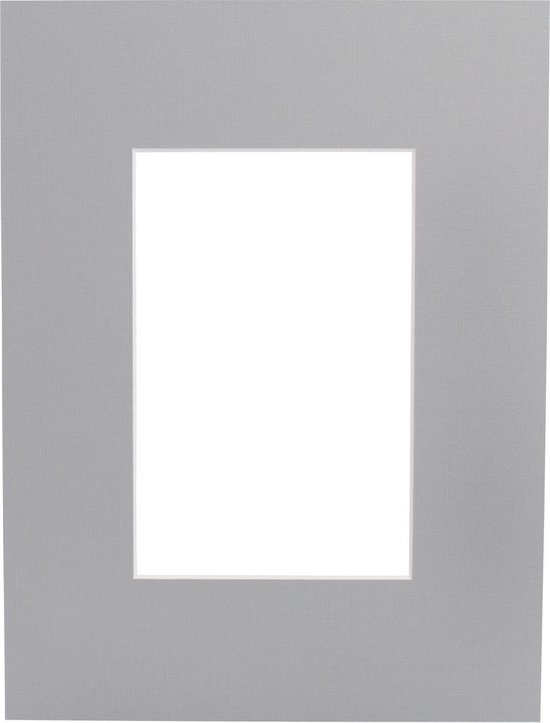 Passe-partouts 822 Gris 28x35cm avec découpe 17x23cm (5 pièces)