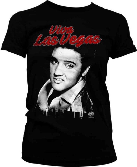 Elvis Presley Dames Tshirt -S- Elvis Viva Las Vegas Zwart