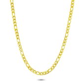 Twice As Nice Halsketting in goudkleurig edelstaal, firgaro ketting  43 cm+5 cm