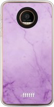 Motorola Moto Z Force Hoesje Transparant TPU Case - Lilac Marble #ffffff