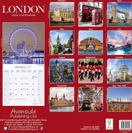 Bol Com Londen London Kalender 2021 london kalender 2021