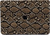 Lunso - cover hoes - MacBook Air 13 inch (2018-2019) - Snake Pattern Brown