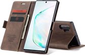 CASEME - Samsung Galaxy Note 10 Plus Retro Wallet Case - Koffie