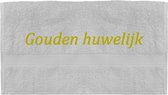 Handdoek - Gouden huwelijk - 100x50cm - Wit