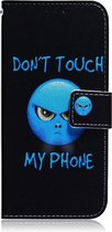 Don't touch agenda book case hoesje Telefoonhoesje geschikt voor Samsung Galaxy M21