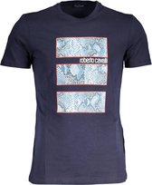 Roberto Cavalli T-shirt Blauw 2XL Heren