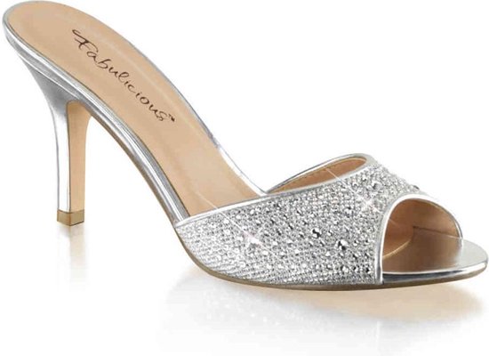 Fabulicious Sandales à talon -40 Chaussures- LUCY-01 US 10 Argenté