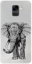 ADEL Siliconen Back Cover Softcase Hoesje Geschikt voor Samsung Galaxy A8 Plus (2018) - Olifant Cartoon