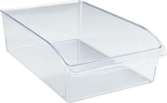 WENKO Koelkast-organizer L transparant kunststof 31x20x9,5cm - Koelkastbakje - Opbergbak Koelkast