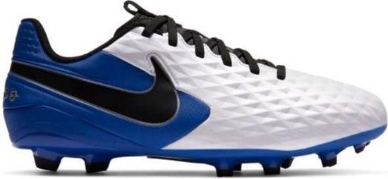 Nike Tiempo Legend 8 Academy FG/MG voetbalschoenen jongens wit/blauw |  bol.com