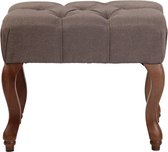 CLP Brest Hocker - Stof taupe antiek licht