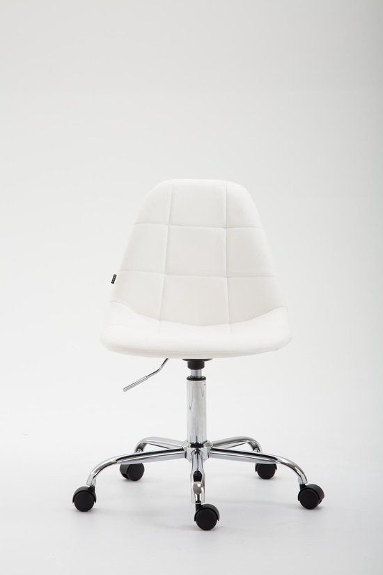 Clp Reims - Chaise de bureau - Cuir artificiel - Blanc