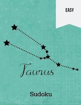 Taurus Sudoku: 100 Easy Puzzles In Large Print Zodiac Themed