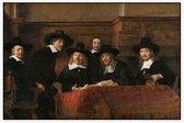 De staalmeesters, Rembrandt van Rijn - Foto op Akoestisch paneel - 150 x 100 cm