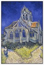 De kerk van Auvers sur Oise, Vincent van Gogh - Foto op Akoestisch paneel - 100 x 150 cm