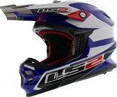 LS2 MX456 Tuareg crosshelm glans wit blauw