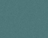 GEMELEERD UNI BEHANG - Groen Blauw - AS Creation New Elegance