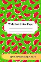 Cute Watermelon Theme Wide Ruled Line Paper