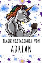 Trainingstagebuch von Adrian: Personalisierter Tagesplaner f�r dein Fitness- und Krafttraining im Fitnessstudio oder Zuhause