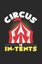 Circus is in-tents: 6x9 Carnival - dotgrid - dot grid paper - notebook - notes