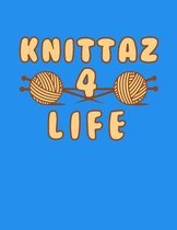 Knittaz 4 Life: 120 Pages of Knitting Graph Paper 4:5 Ratio