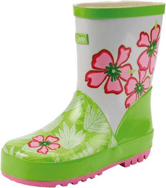 Gevavi Boots - Emma meisjeslaars rubber groen/wit - Maat 25