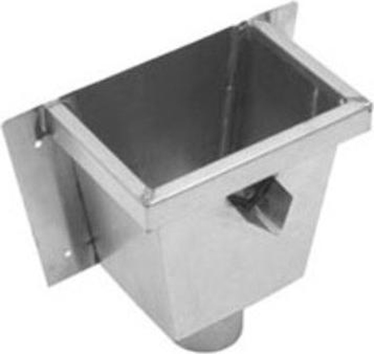 RHEINZINK walsblank vergaarbak vierkant 80mm