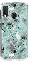 Casetastic Samsung Galaxy A20e (2019) Hoesje - Softcover Hoesje met Design - Paint Splatter Aqua Print
