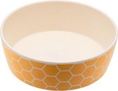 Beco Printed Bowls - Bamboe voerbak/waterbak voor honden - duurzaam & trendy - 5 Kleuren in 2 maten - Kleur: Honingraat, Maat: Large - 1650 ml