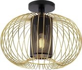 QAZQA marnie - Design Plafondplaat lamp - 1 lichts - Ø 38 cm - Goud  -  Woonkamer | Slaapkamer | Keuken