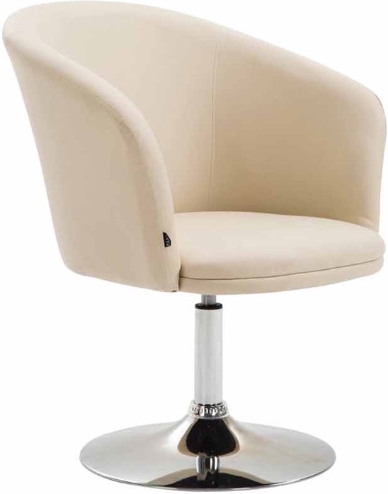 CLP Arcade Lounge Stoel Binnen Kunstleer Creme Bol clp-arcade-lounge-stoel-binnen-kunstleer-creme-bol