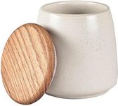 BITZ Bewaarpot Rond Steengoed Crème D: 9 cm, H: 12 cm