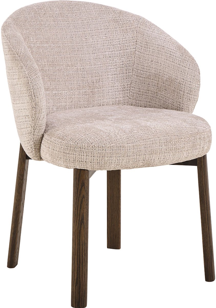 Giga Living Armstoel Durin Juto Beige/Eiken - Giga Living