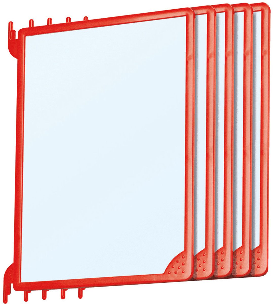Klaplijst met pvc reservestuk, kunststof, DIN A4, 5/VE Oranje