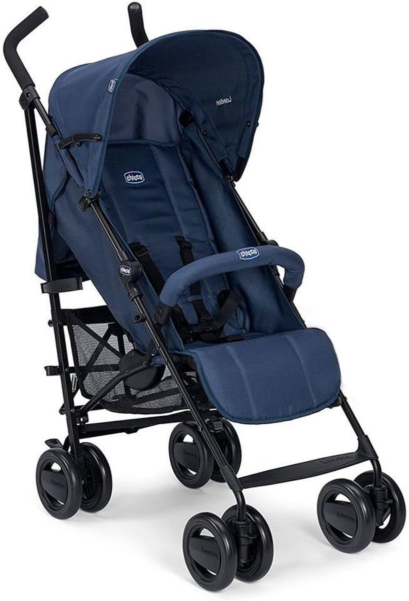 Opvouwbare Lichtgewicht Kinderwagen van 0 Maanden tot 15 kg - Verstelbaar en Compact - Veiligheidsbeugel en Slaapstand - Paraplu Buggy - Blauw Kinderwagen