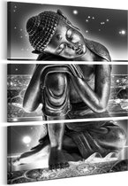 Schilderij - Fantasieën van Boeddha , 3 luik