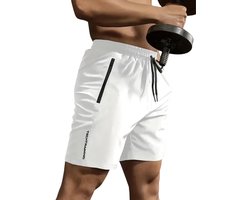 Bovista Tennisbroek Heren - Tennisshort - Tenniskleding - Padelbroek - Padel - Gym - Short - Wit - Maat XL